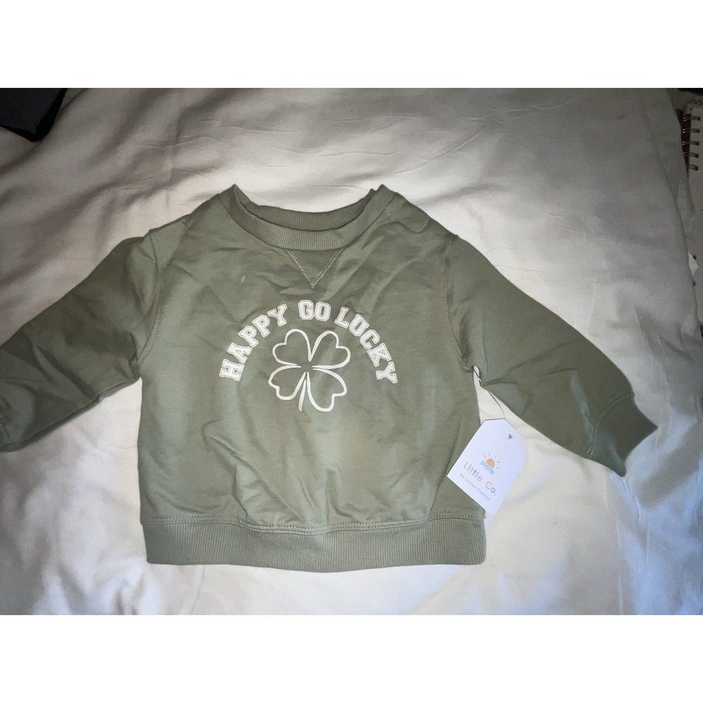 "Happy Go Lucky" New Sweatshirt - Size 9 Month - Little Co. By Lauren Conrad